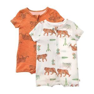 Poppy & Clay 2Pk Be Free Shortie Sleeper, Orange